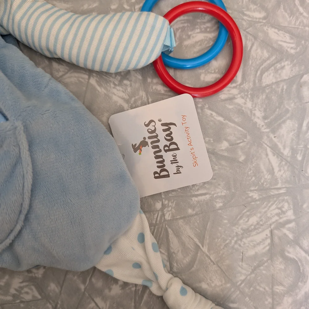 Bunnies by the Bay Blue Dog Lovey - Skipit's Activity Toy - Picture 6 of 7